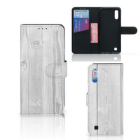 Samsung Galaxy M10 Book Style Case White Wood - thumbnail