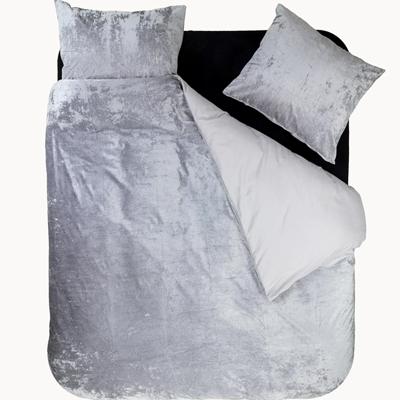 Velvet Dekbedovertrek Cristallo Grijs-Lits-jumeaux (240 x 200/220 cm)
