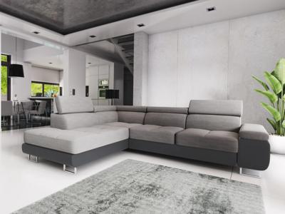 OP=OP Slaapbank met opbergruimte Sem - Hoekbank Links - Donkerbeige