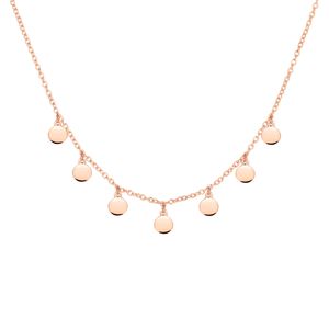 Ketting Zilver-rosé Rondjes 1,2 mm 41 + 4 cm