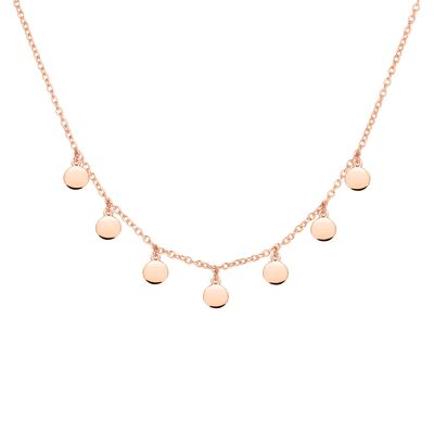 Ketting Zilver-rosé Rondjes 1,2 mm 41 + 4 cm