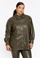 Yoek Blouse LEATHER | Licht Groen | Maat 38/40 Yoek Blouse LEATHER | Licht Groen | Maat 38/40