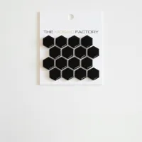 The Mosaic Factory Barcelona Mozaiek Tegel Hexagon - Zwart Porselein Geglazuurd 260x300 mm