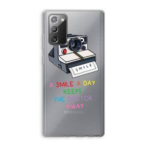 Smile: Samsung Galaxy Note 20 / Note 20 5G Transparant Hoesje