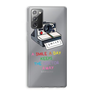 Smile: Samsung Galaxy Note 20 / Note 20 5G Transparant Hoesje