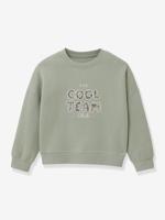 Cool Team Meisje sweater Liberty stof biologisch katoen CYRILLUS blauwgroen