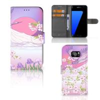 Samsung Galaxy S7 Edge | Telefoonhoesje | Met pasjeshouder | Bird Flying