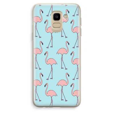 Anything Flamingoes: Samsung Galaxy J6 (2018) Transparant Hoesje