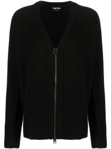 TOM FORD cardigan en laine vierge à fermeture zippée - Noir