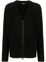 TOM FORD cardigan en laine vierge à fermeture zippée - Noir