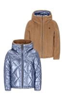 Like Flo winter winterjas meisjes - blauw - Aimee - kort, omkeerbaar, capuchon