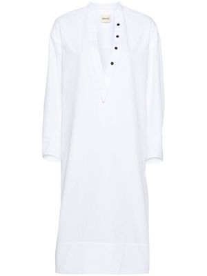 KHAITE robe mi-longue Brom à coupe évasée - Blanc