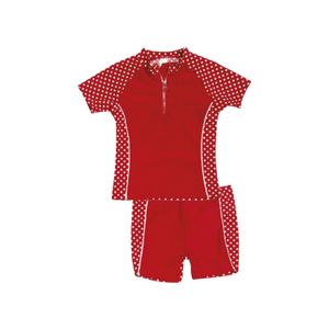 Playshoes tweedelige zwemsuit Stippen Rood Wit Maat