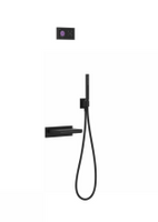 Tres Shower Technology elektronische inbouwthermostaat met baduitloop en handdouche type 2 mat zwart - thumbnail