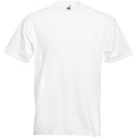 Fruit of the Loom Basics t-shirt voor heren - wit - 100% katoen t-shirts - Regular fit