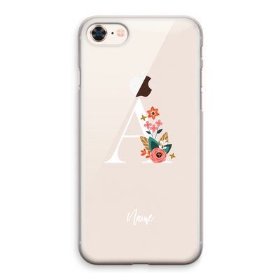Pink Bouquet: iPhone 8 Transparant Hoesje
