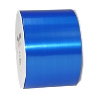 1x Brede luxe blauwe kunststof lint rollen 9 cm x 91 meter cadeaulint verpakkingsmateriaal   -