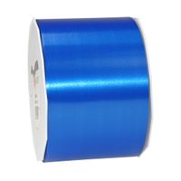 1x Brede luxe blauwe kunststof lint rollen 9 cm x 91 meter cadeaulint verpakkingsmateriaal   - - thumbnail