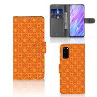 Samsung Galaxy S20 Telefoon Hoesje Batik Oranje - thumbnail