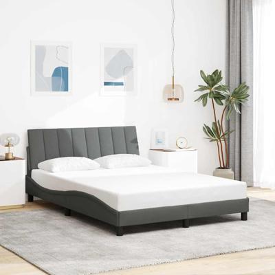 Bedframe zonder matras "Hanko" stof donkergrijs 140x200 cm