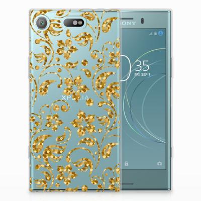 Sony Xperia XZ1 Compact | TPU Case | Gouden Bloemen Sony Xperia XZ1 Compact | TPU Case | Gouden Bloemen
