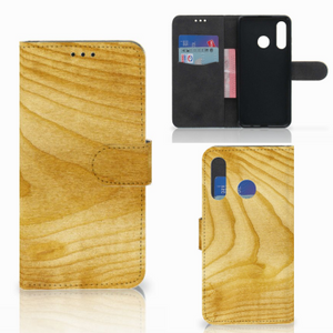 Huawei P30 Lite (2020) Book Style Case Licht Hout