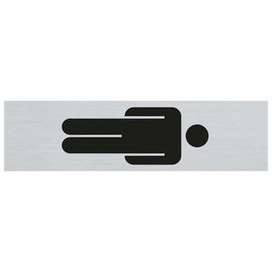 Bord Alulook Heren symbool staand - 165x44 mm zelfklevend.