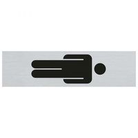 Bord Alulook Heren symbool staand - 165x44 mm zelfklevend.
