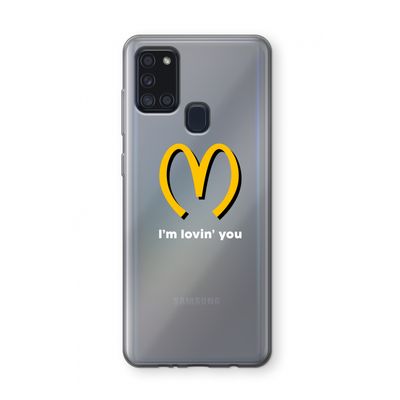 I'm lovin' you: Samsung Galaxy A21s Transparant Hoesje