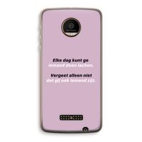 gij zijt ook iemand: Motorola Moto Z Force Transparant Hoesje