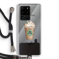 But first coffee: Samsung Galaxy S20 Ultra Transparant Hoesje met koord