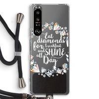 Diamonds: Sony Xperia 1 III Transparant Hoesje met koord