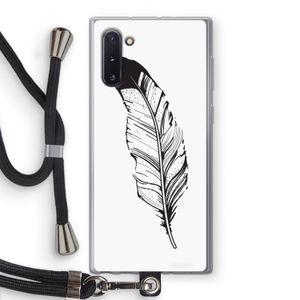 Pluim: Samsung Galaxy Note 10 Transparant Hoesje met koord