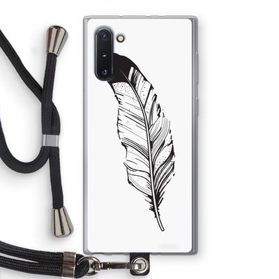 Pluim: Samsung Galaxy Note 10 Transparant Hoesje met koord