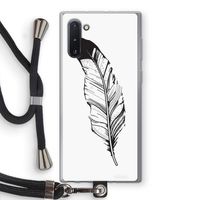 Pluim: Samsung Galaxy Note 10 Transparant Hoesje met koord