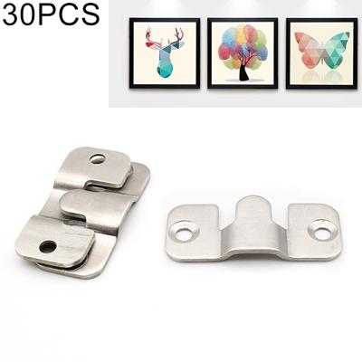 30 stuks RVS foto frame opknoping code spiegel bevestiger maat: S