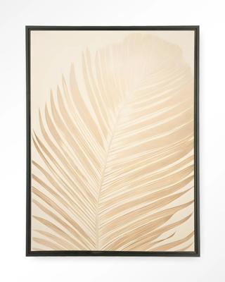 Urban Cotton Wandkleed 'Feuille' 145 x 190cm in Floating Frame - black