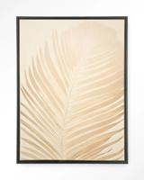 Urban Cotton Wandkleed 'Feuille' 145 x 190cm in Floating Frame - black