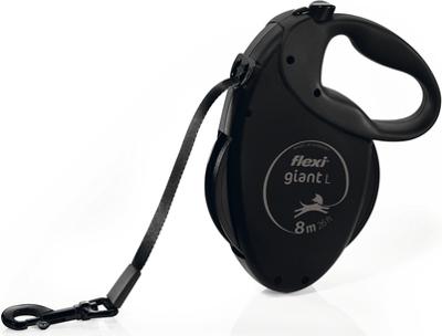 Flexi Giant Black Edition - Hondenriem - Band - Zwart - L - 8M