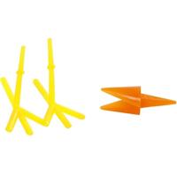 Kippen snavels en poten set - 8x stuks - geel en oranje - Paaskuikens maken - paasdecoratie