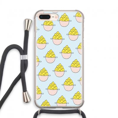 Citroenen: iPhone 8 Plus Transparant Hoesje met koord
