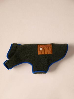 Hondenmantel van fleece kaki Hondenmantel van fleece kaki