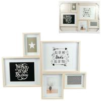 Fotolijst collage 5 fotos met passepartout 20 x 25 cm | 4 stuks