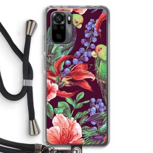 Papegaaien: Xiaomi Redmi Note 10 Pro Transparant Hoesje met koord