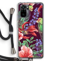 Papegaaien: Xiaomi Redmi Note 10 Pro Transparant Hoesje met koord