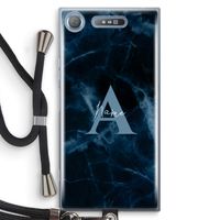 Midnight Marble: Sony Xperia XZ1 Transparant Hoesje met koord