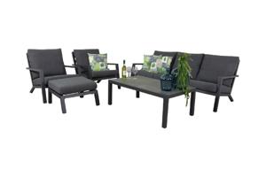 Atlanta loungeset - 5 delig (inclusief hocker)