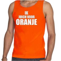 Tanktop ik juich voor oranje Holland / Nederland supporter EK/ WK oranje voor heren