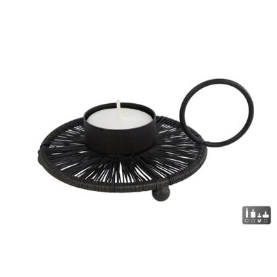 CosyDecor Theelichthouder draad metaal 14x11x4cm