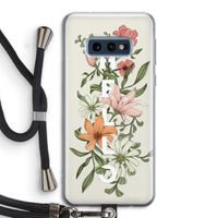 Hello bloemen: Samsung Galaxy S10e Transparant Hoesje met koord
